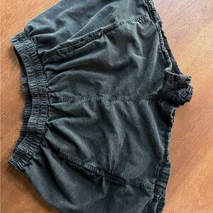 Black FP Cotton Waist Shorts
